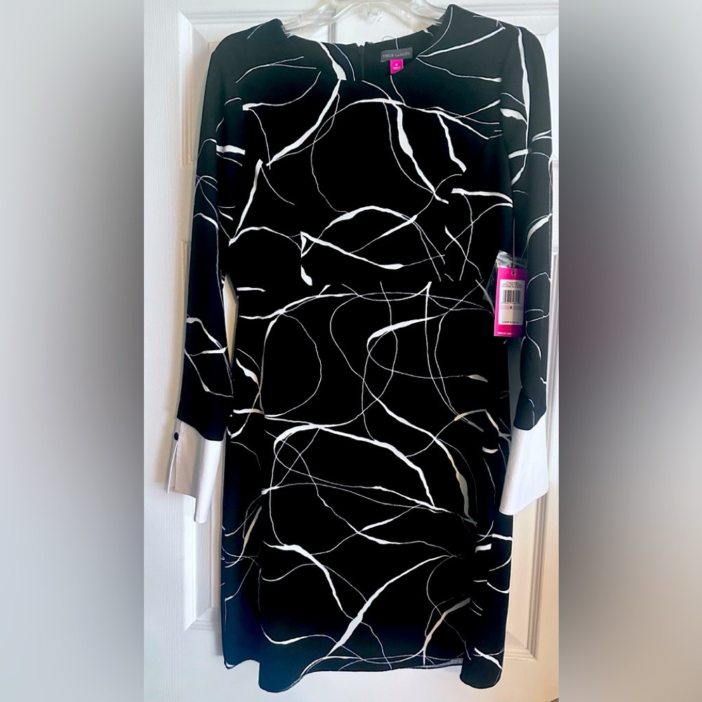 NWT Vince Camuto, timeless black and white dress